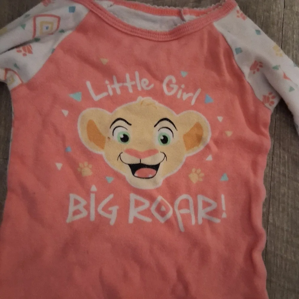 Disney Lion King Baby Girl Nala‎ Pajama Set 18 Mos EUC